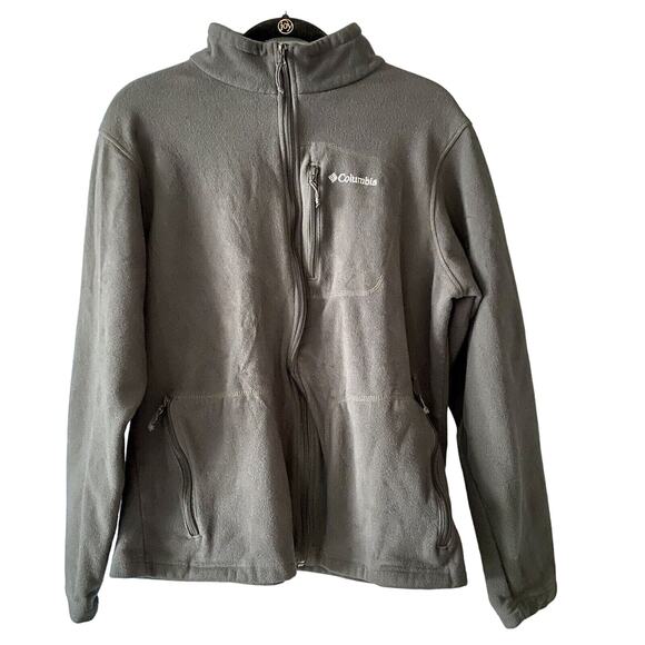 Columbia Men’s Dark Gray Fast Trek Full Zip Fleece size Large - Picture 1 of 9